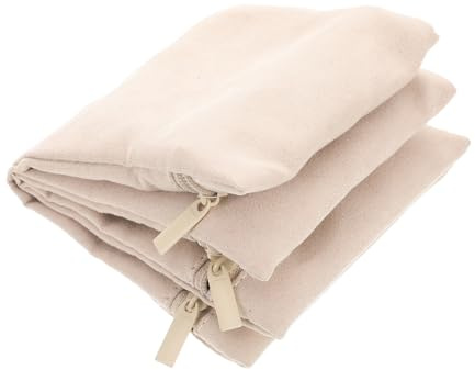 TOVINANNA Pochette de Rangement à Bijoux de Voyage en Velours Blanc | Compartiments Multicouches, Pliable Fermeture Éclair, pour Usage Quotidien et Déplacements