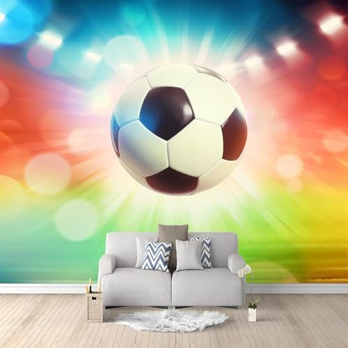 Fotomurales Decorativos Pared Fútbol Americano 150x105 cm Papel Pintado Tejido No Tejido Niño Con Balón Deportivo Fotomural 3D Mural Paredes Papel Tapiz Decoración Salón o Dormitorio a-4209