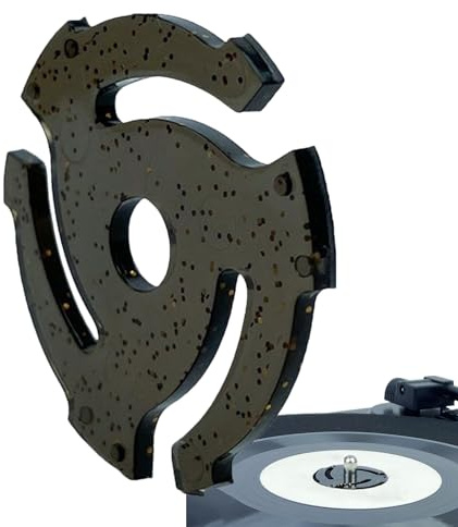 Vinylskivspelare – 45 RPM-adapter | Skivspelare med remdrift och inbyggd
