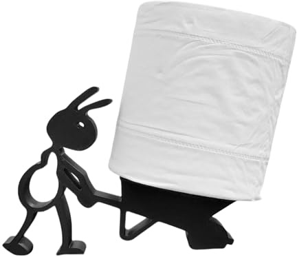 Sucritude Schwarzer Toilettenpapierhalter - Ameisenförmiger Niedlicher Servietten-Spender,Badezimmer Toilettenpapierhalter,Für Gästehaus, Schrank, Innenbereich, Tägliches Badezimmer, Küche, Wohnwagen,