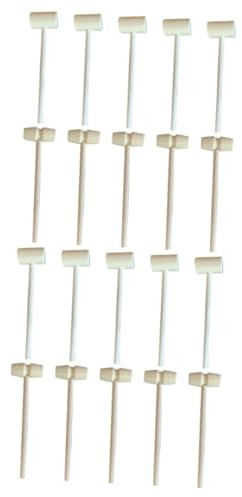 TOYANDONA 20pcs Wooden Mallets Mini Hammers for Boys and Girls Wood Hammer Toy Mallet Toy for Pretend Play and Educational Activities