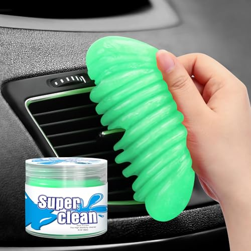 TeSabMi Reinigungsknete Auto – Wiederverwendbares Auto Reinigungsgel für den Innenraum, entfernt Staub aus Lüftung & Spalten, auch als Tastaturreiniger/Keyboard Cleaner
