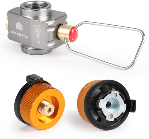 LALAGO Recharge pour Cartouche de Gaz Adaptateur-715 + 2 x 702, Valve de Gonflage Portable à Pression de Gaz pour Bouteilles, Dispositif de Transfert de Carburant, Cartouche de Gaz pour les Voyages