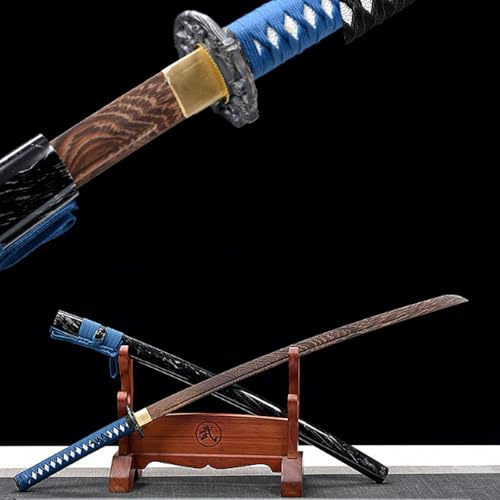 Katana Sword,Wooden Katana,Handmade Wooden Samurai Sword with Sheath 103cm Bokken for Display,Cosplay Collection and Kendo Training(Color:D)