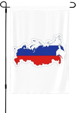 Russische Flagge, doppelseitige Gartenflaggen, wetterfest, saisonale Dekoration für Hof, Veranda, Dekoration