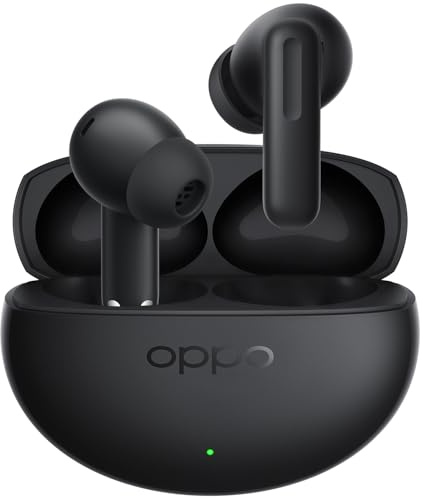 OPPO Enco Air5 Pro Auricolari True Wireless, Bluetooth 6.0 In-Ear Stereo, ANC 55dB, Triplo Mic Chiamate Chiare IA, Audio Hi-Res, 54 Ore Autonomia, Bassi Profondi, IP55, Matte Black