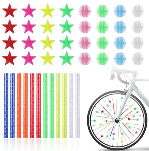 HweeWanX Bunte Speichenreflektoren Fahrrad Kinder, Reflektoren Fahrrad Speichenreflektoren Kinder