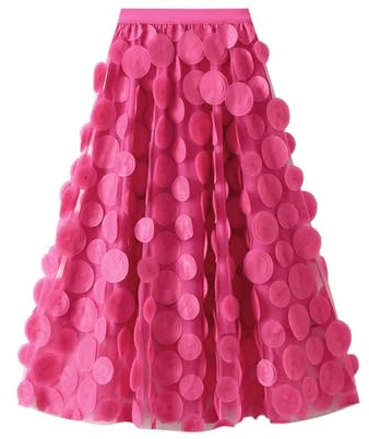 Tütü Tüllrock Karneval Damen Lang - Tüll Rock Petticoat A-Linie Feenrock Ballett Tutu Röcke Freizeitrock Party 50Er Unterrock Elastische Hohe Taille Ballettrock Tanzkleid Kostüm