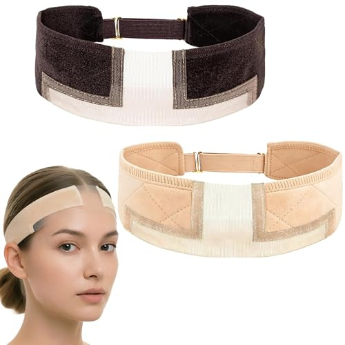 2pcs T-Shaped Velvet Wig Grip Headband for Secure Hair Hold | Adjustable non-slip band keeps wigs in place, comfortable for all-day wear
