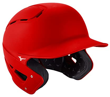 Mizuno B6 - Casco da baseball per bambini, taglia unica, colore: rosso
