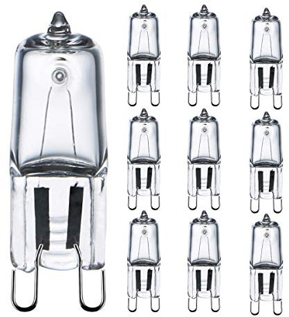 Comyan G9 Halogenlampen 230V 42W (44W) 2800K Warmweiß, G9 Halogen Leuchtmittel Dimmbar for Wandlampe, Leuchter, Stehlampe, 10 Stück
