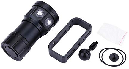 Diving Flashlight, 18000 Lumen IPX8 Waterproof Diving Torch Scuba 500M, LED Underwater Shooting Fill Light, 7Modes 120 Degree Wide Beam Angle