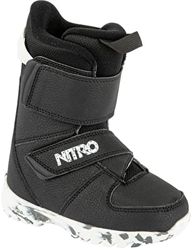 Nitro Rover Botas de Snowboard, Niños, Blk-Wht-Charcoal, 190