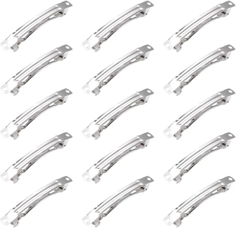 Craftdady Lot de 20 barrettes à cheveux vierges en fer - 78 mm de long - Platine - Pour la fabrication d'accessoires capillaires et la fabrication de bijoux