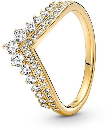 PANDORA SHINE Ring Timeless Prinzessinnen Wünsche 14k gelbvergoldet, Zirkonia 167736C01 50