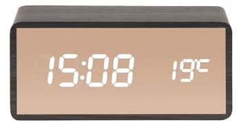 Karlsson Copper Mirror LED Wecker schwarz