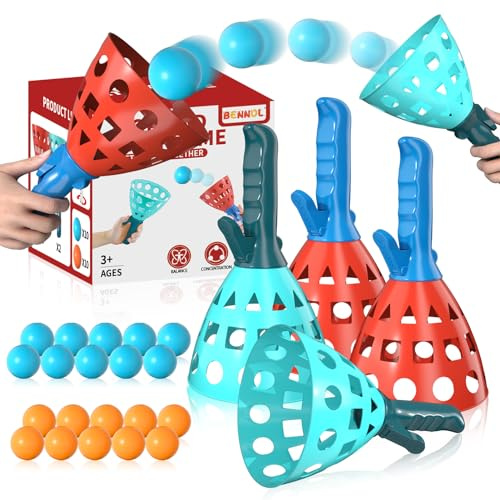 Bennol Outdoor Game Toys for Kids Boys with 20 Balls Pop Pass Catch Ball Game Outside Toys Gifts for 3 4 5 6 7 8+ Year Old Teens, Outside Outdoor Play Gifts for Kids Boys Ages 3-5 4-8