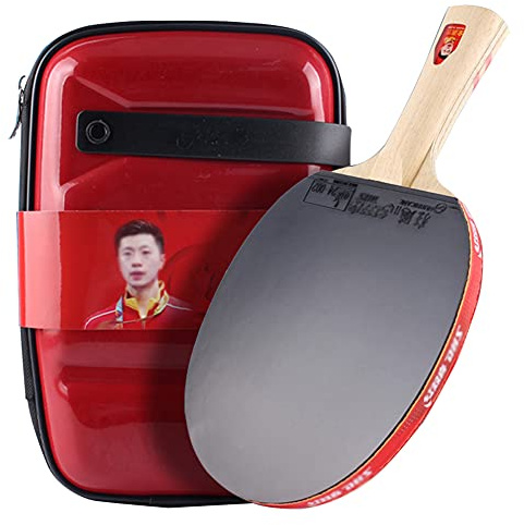 BBAUER Carbon Tischtennisschläger Mit 5 + 2C Struktur, Leistungsstarker Tischtennisschläger, Pingpongschläger Aus Professionellem Gummi/As Shown/Long Handle