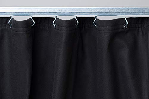 CCS Black Golf Simulator Commando Cloth Curtain – 100% Cotton Blackout Panel with Grommets & Bottom Pocket for Theaters, Stages & Indoor Golf Systems (10x10 Ft)