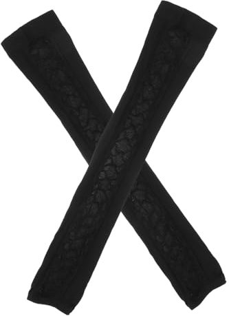 PACKOVE Schwarze Ellbogenhandschuhe aus Nylon mit Mesh, Halloween Party