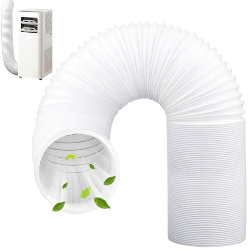 Tuyau Climatiseur Mobile, 15cm Diamètre Tuyau Evacuation Climatiseur, 2M Flexible Tube de Ventilation Universel Tuyau, Rallonge de Tuyau pour Climatiseur Mobile/Déshumidificateur/Cuisine