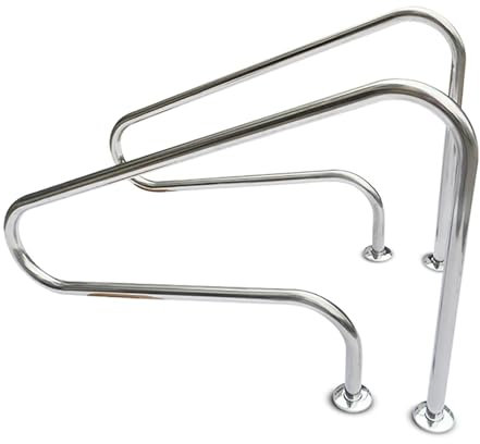 Pool-Handlauf, 2-teiliges Pool-Geländer-Set, eingelassener Pool-Treppenhandlauf, Sicherheitsstange, Eingangshandlauf, Griff, Pool-Handlauf aus Edelstahl 304 (Size : 2pcs-1.2 mm)