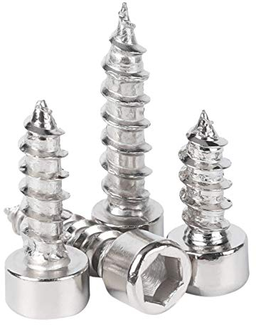 Muttern und Schrauben, 200 Stück M2 Edelstahl-Sechskantschrauben mit Innensechskant, selbstschneidende Schrauben – Innensechskantschrauben, Hardware-Befestigungselemente, Sechskantschrauben, M2*4/200