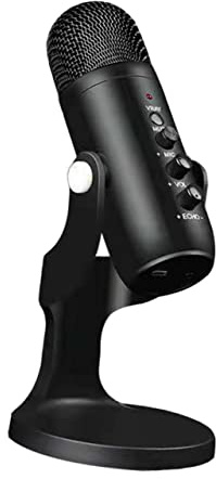 BESTonZON USB Mikrofon Für Pc Und Laptop Kondensatormikrofon in Schwarz Mit Stabilem Ständer Für Konferenzen Live-Streams Und Gaming Vielseitige Kompatibilität Mit Verschiedenen Geräten