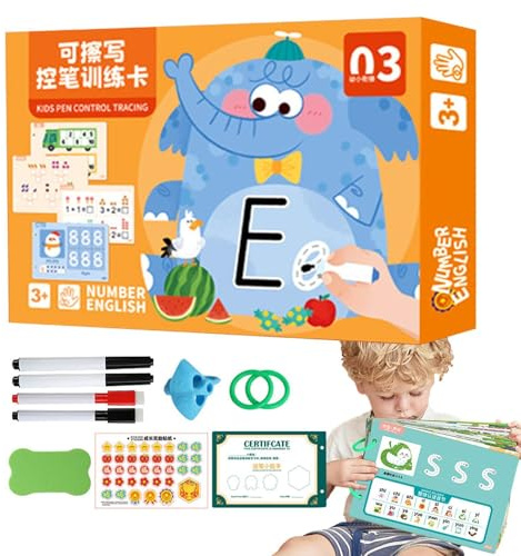 Arbeitsmappe zur Verfolgung des Kindergartens, Stift-Kontrollbuch für Kinder,Übungsbuch der Praxis der Handschrift bei Aktivitäten im Kindergarten - Zwischen