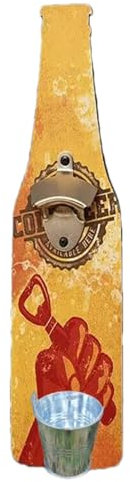 Décapsuleur mural vintage en bois avec récupérateur de capsules – Ouvre