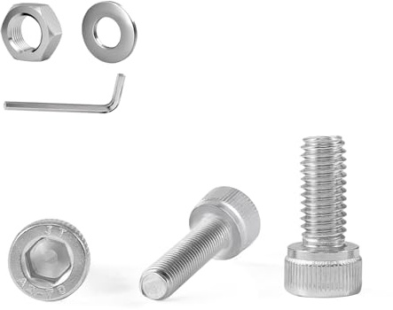 GOHODOMINO M6×18mm (20Stück) Zylinderschrauben mit Innensechskant DIN 912 (ISO 4762) Vollgewinde Zylinderkopfschrauben aus rostfreiem Edelstahl A2 V2A