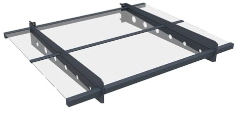 WESTMANN Vordach Cola 100 100x80cm Anthrazit Aluminium wetterfest Stahl