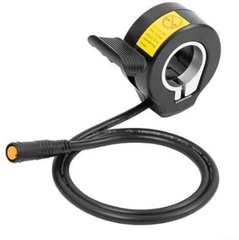 Zilimontt 130X Thumb Throttle Accelerator with 3 Pin Waterproof Connector, Compatible with BBS01/BBS02 Electric Scooters and E-Bikes, 24V-72V, Flexible Handlebar(Female)