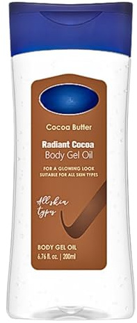 Cocoa Butter Body Gel Oil,Body Oil for Women,Body Oil Moisturiser,Non-Greasy&Non-Sticky Dry Skin Treatment,RadiantGlowing Skin Care,All Skin Types,Suitable for Itchy&Sagging Skin