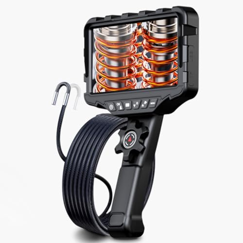 Boroscopio Articolato, Telecamera Endoscopica Industriale Con Schermo HD Da 7/6 Luci LED/sonda A 360°, Ispezione Di Tubazioni Per L'aria Condizionata Delle Automobili(Size:1.6m hose,Color:6.2mm lens)