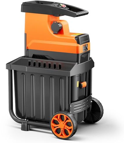 DOVAMAN GT10 APEX Trituradora de Ramas, 2800W con Motor Brushless, Silenciosa, Hasta 45mm, Contenedor de 60L, Rodillo de 6 Dientes Ajustable, Protección contra Sobrecarga