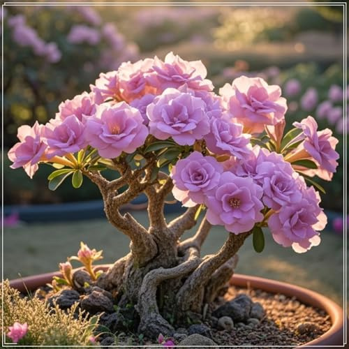 Delicata rosa del deserto- adatta alla coltivazione all'aperto-resistente al freddo- a crescita rapida- adatta ai principianti-1 rizoma-f