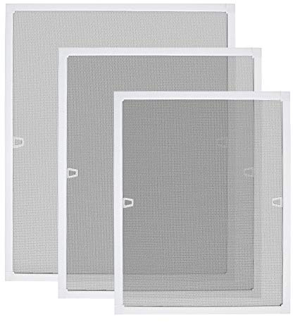 NAIZY Moustiquaire Fenêtre avec Cadre en Aluminium Prévention des Insectes Cadre de Serrage Aucun Perçage Nécessaire ni vis 120x140 cm, Blanche