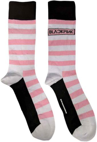 BlackPink - Calcetines al Tobillo de Rayas para Adultos Unisex (40,5 EU, 45,5 EU) (Rosa, Blanco, Negro)