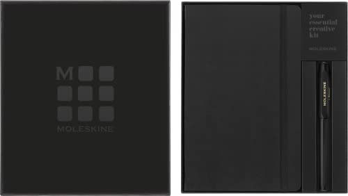 MOLESKINE Taccuino Classic con Copertina Rigida e Penna a Sfera in Plastica ABS x Kaweco, per chi Scrive e Prende Appunti, Ricarica Inchiostro Nero da 0.7 mm Inclusa, Colore Nero