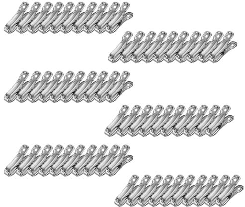 60 Pezzi Spiaggia Asciugamano Clip，Mollette in Acciaio Inox，per Trapunta, Asciugamani, Coperta, Lenzuola, Vestiti（1.8cm）.