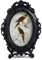 SIKOO Ornate Picture Frame 4x6 Antique Frames Vintage Frames Tabletop and Wall Mount Oval picture Frame, Victorian Home Decor, Black