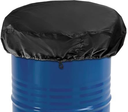Cubierta de barril de 55 galones, cubierta protectora para barril, reutilizable, colección de agua de lluvia de 55 galones, tapa de tambor a presión, almacenamiento de , tambor para