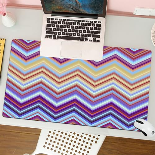MESHIZIY Gaming Mouse Pad, ratón de Pad 80 x 40 cm,Patrón de Fondo sin Costuras. Chevron de pequeños Trazos.,sin Distancia y Mouse Impermeable, para computadora