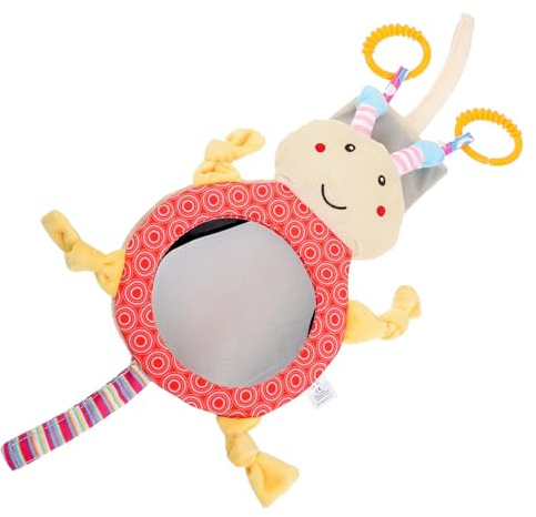 BESPORTBLE Rétroviseur pour Voiture Bébé en Peluche Ajustable Miroir Arrière Transparent Siège Bébé Dos à La Route Jouet Sensoriel Animal Amusant Sécurité Conduite