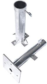 Bodenhülse Sonnenschirm 60 mm aus Aluminium – Bodenverankerung für Sonnenschirme bis Ø 60 mm – Standrohr mit Feststellschraube – stabil & wetterfest für Garten, Terrasse, Gastronomie, Events