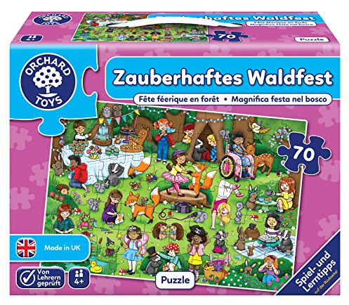 ORCHARD TOYS 10242 Puzzle Fête de la forêt enchantée 70 pièces 61 x 42 cm