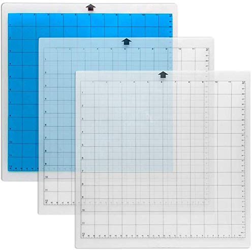 CoiTek 3 Pack Cutting Mat, 12 x 12 Inch Craft Standardgrip, Adhesive & Sticky Replacement Vinyl Cutting Mat for Craft Sewing Scrapbooking