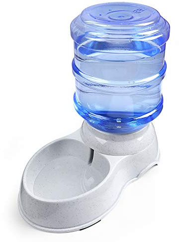 Haustier-Wasserspender – 3,5 Liter Replenish Haustiertränke für Hunde und Katzen, automatische Schwerkraft-Wasser-Trinkbrunnen Flasche Schüssel Schüssel Ständer