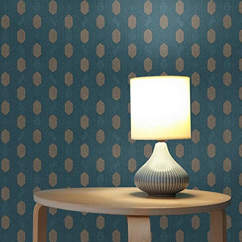 TADESSI Tapete Vintage M1-No.2824 | Vliestapete | Blau | Vintagetapete | Retro | Geometrisch